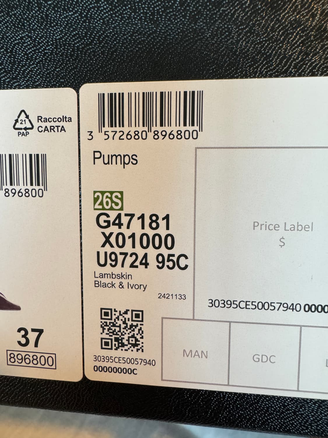 샤넬 26S 펌프스 블랙 아이보리 37 상품이미지3