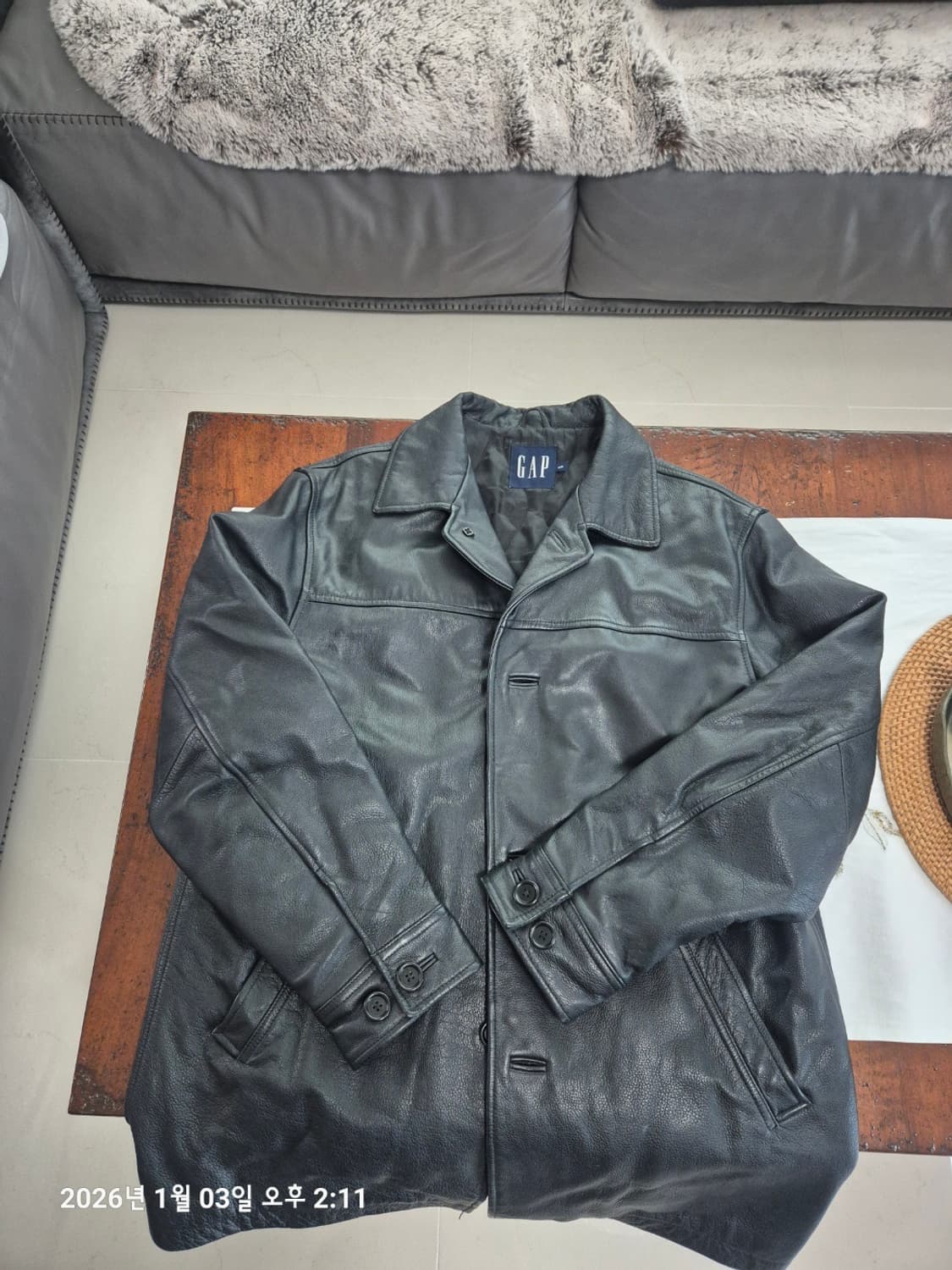 Old gap 올드갭 레더 카코트 상품이미지1