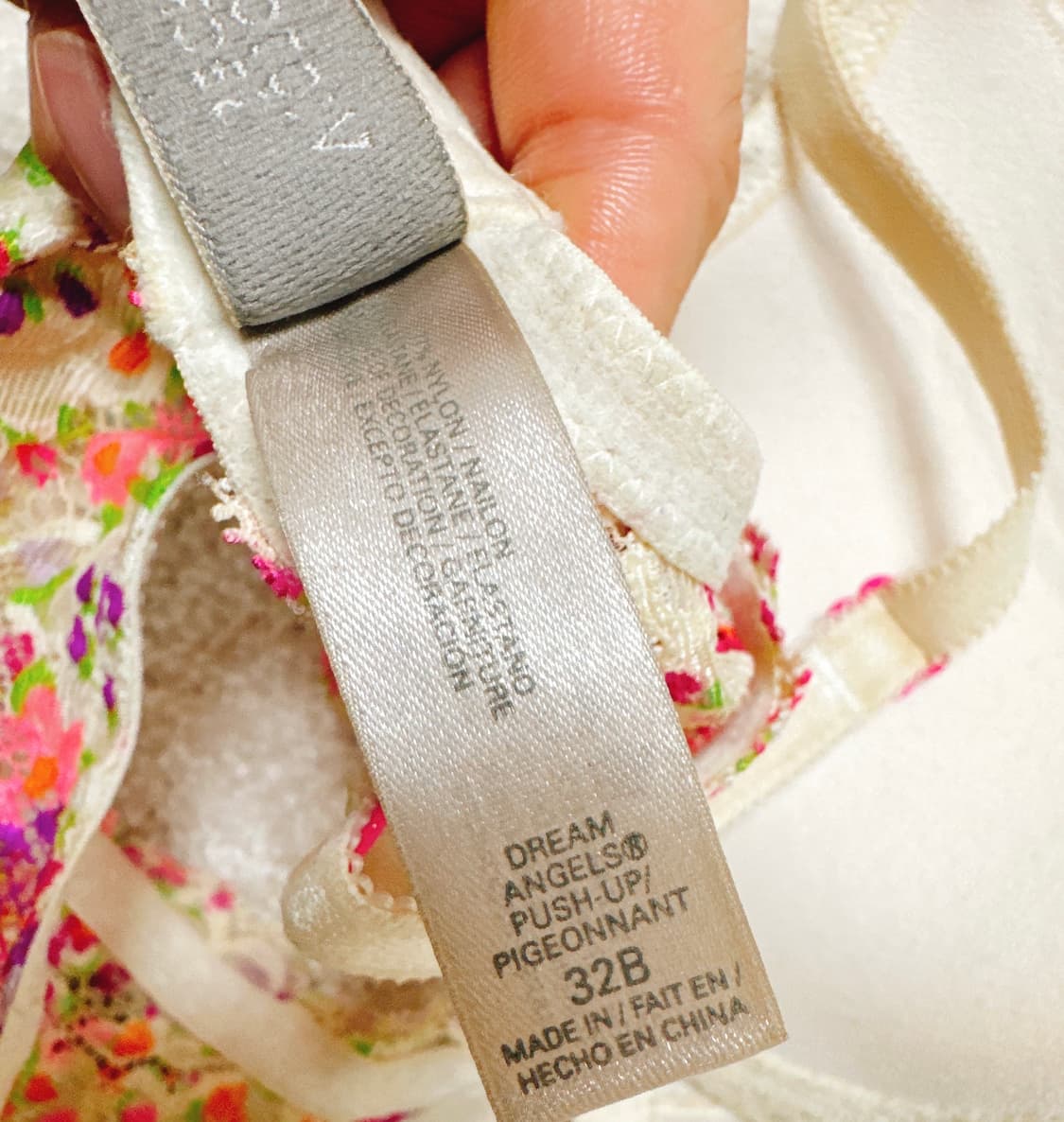 [새상품] 빅토리아시크릿 드림엔젤 플로럴 푸시업 브라 팬티 세트 32B/ 상품이미지5