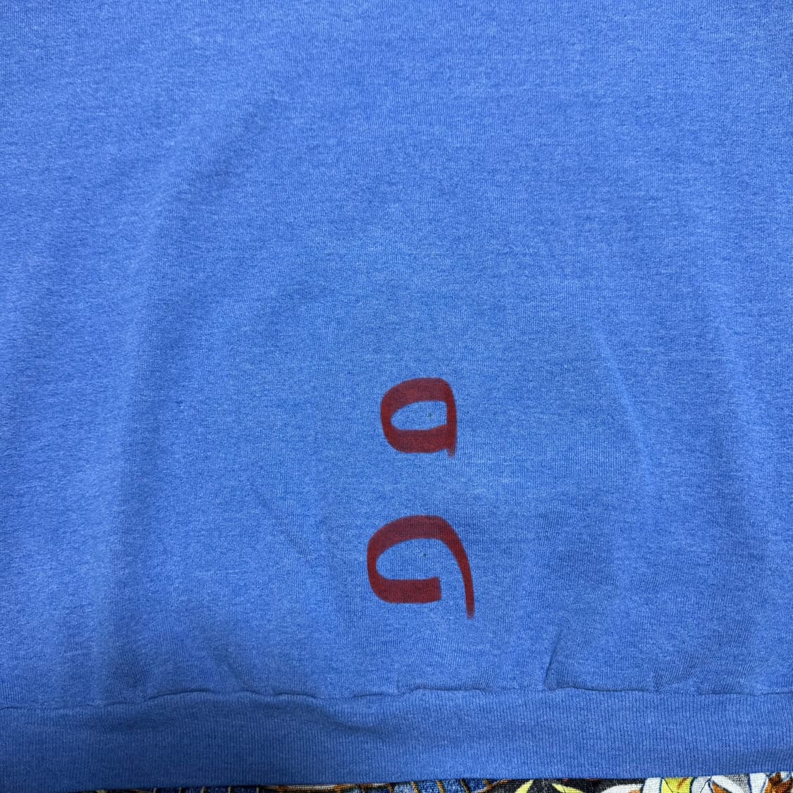 빈티지 90s USA 프룻오브더룸 블랭크 헤더블루 스웻셔츠 상품이미지5