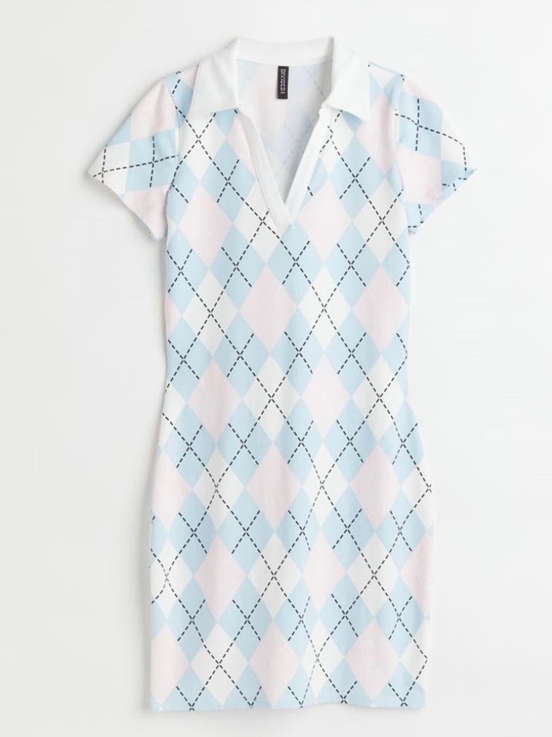 H&M 아가일 체크 미니 원피스 상품이미지4