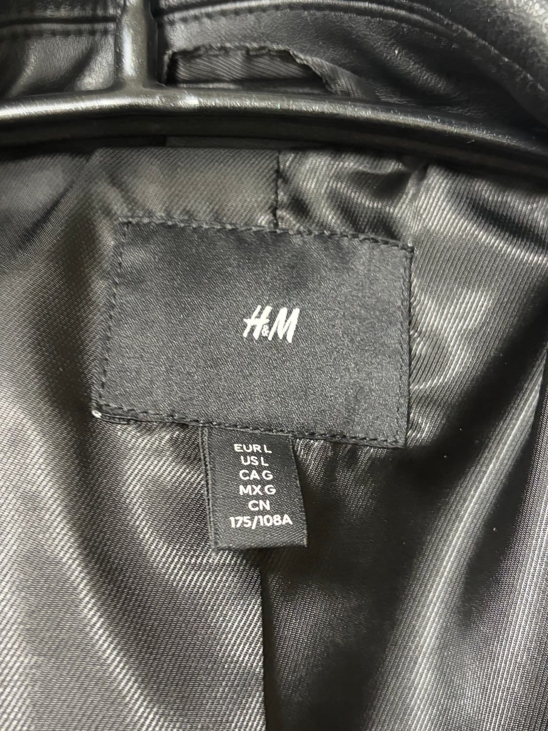 H&M 레더 자켓 L 상품이미지6