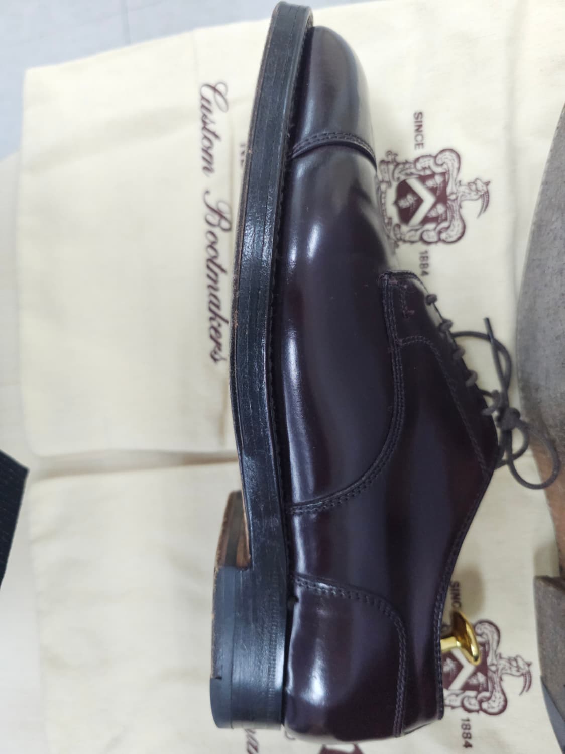 알든 2160 7D 코도반 #8 버건디 캡토 슈즈 상품이미지3