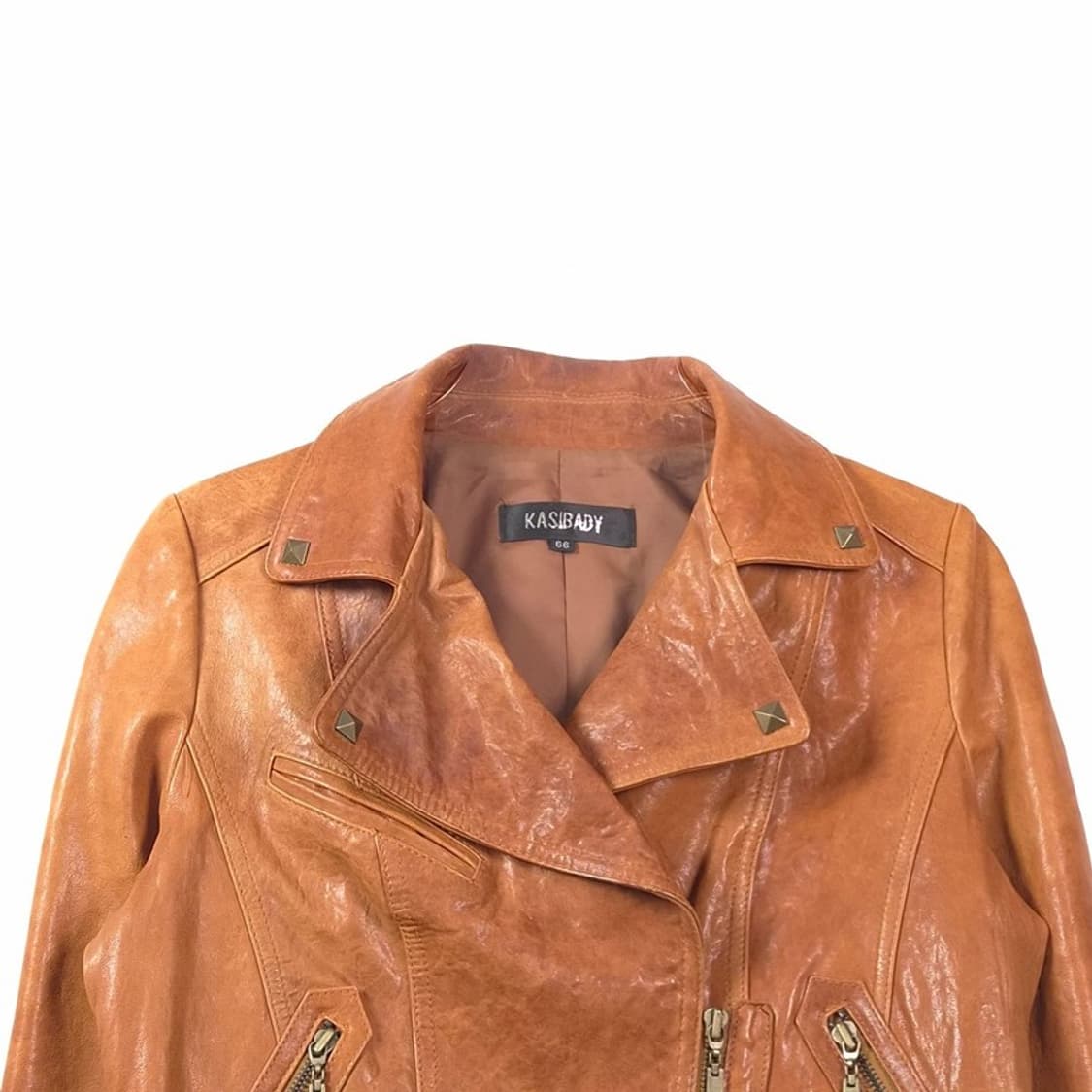 KASIBADY 리얼 양가죽 크롭 라이더 자켓 66 상품이미지2