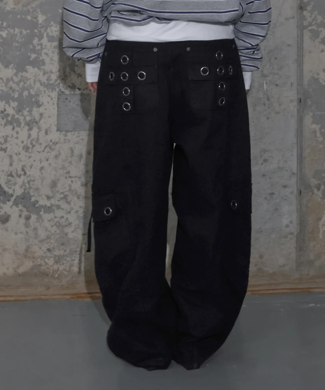 [1] 팬시클럽 크로스 포켓 카고 팬츠 블랙 상품이미지1