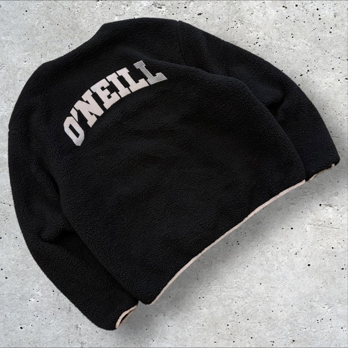 [L] 오닐 퀄팅 플리스 배색 자켓 블랙 C52 상품이미지2