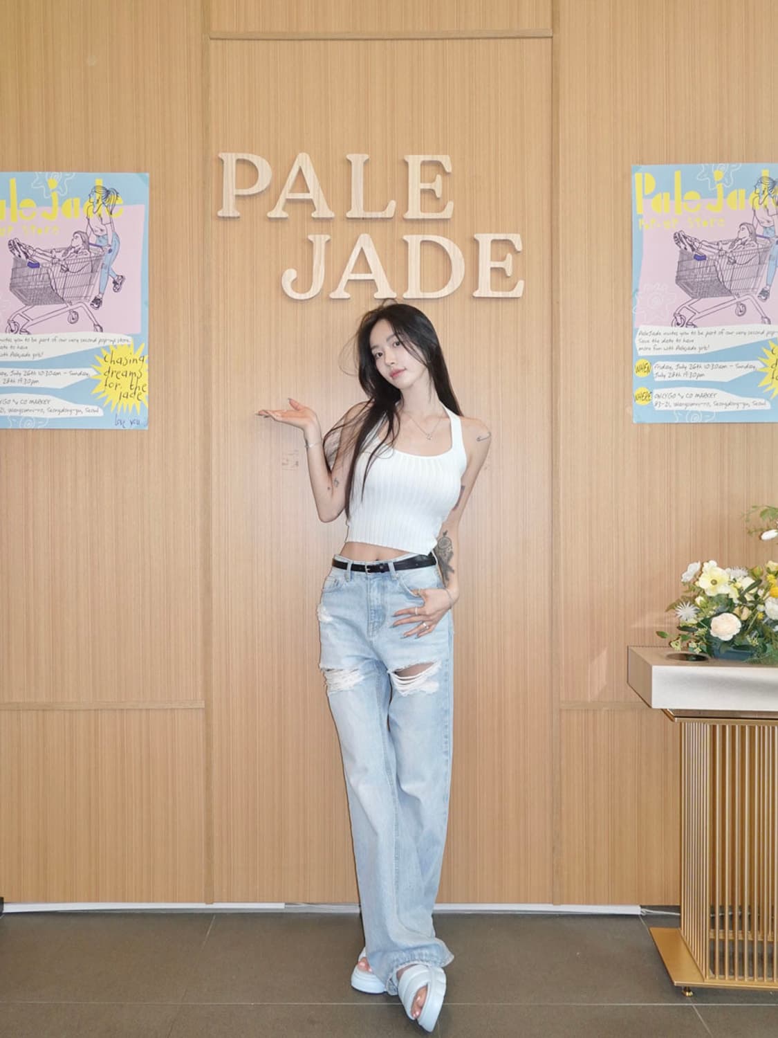 페일제이드 빈티지 데미지 부츠컷 진 상품이미지1