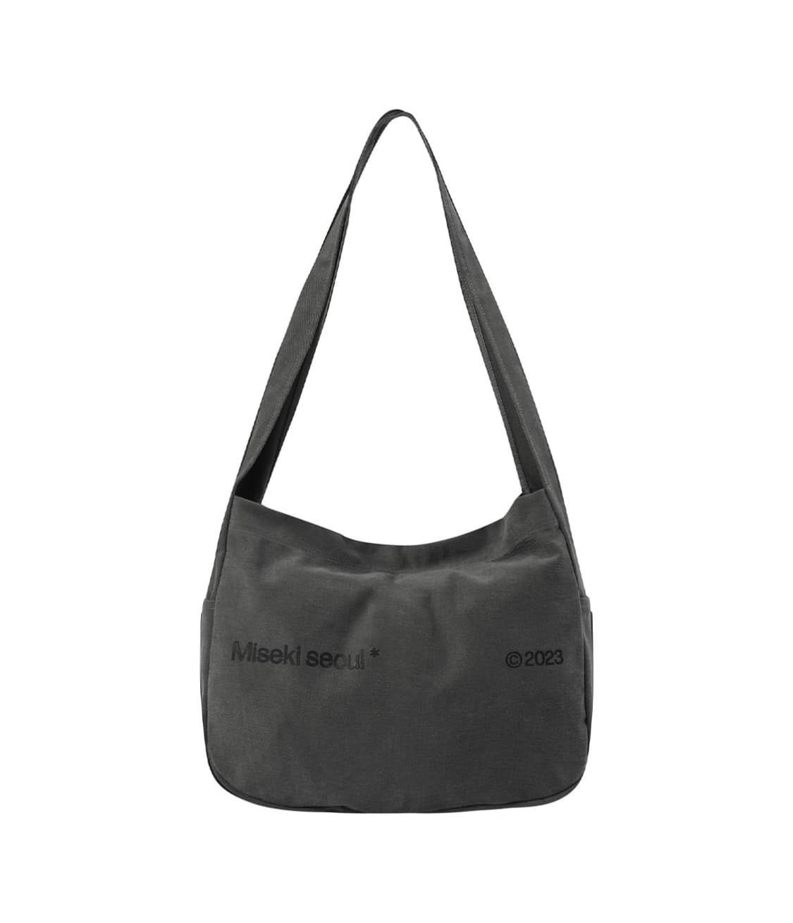 미세키서울 코튼 빅 크로스백 차콜 상품이미지1