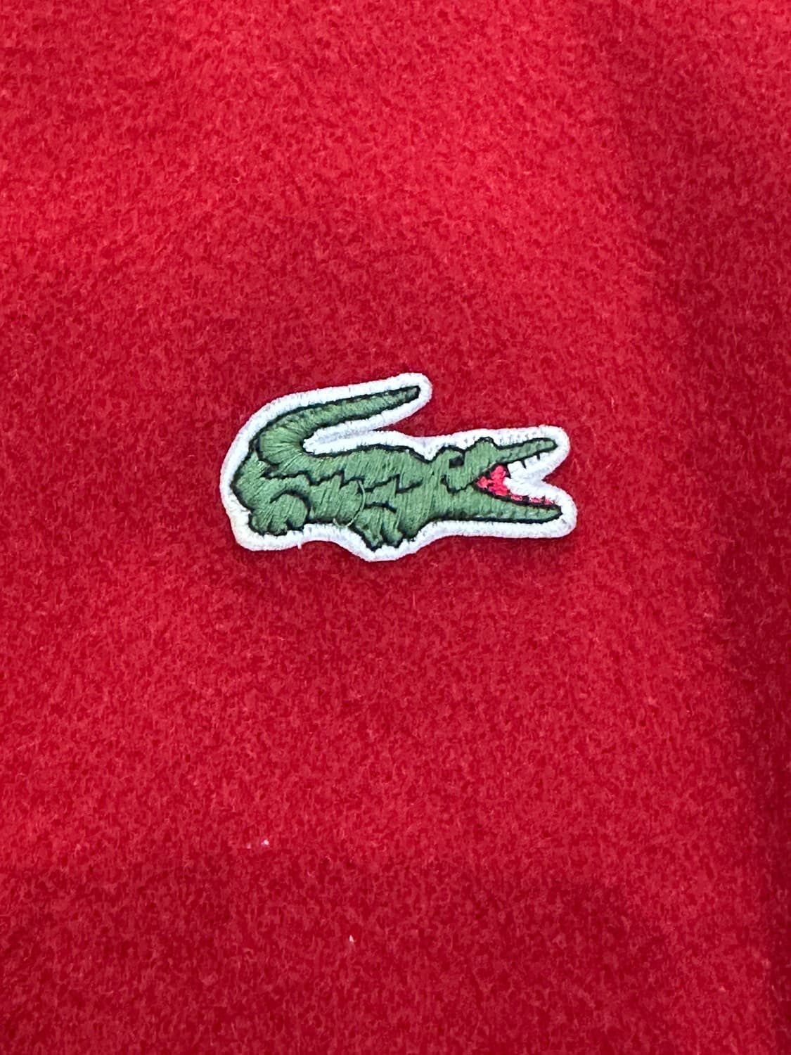 라코스테 레드 배색 양가죽 스타디움 자켓 상품이미지2