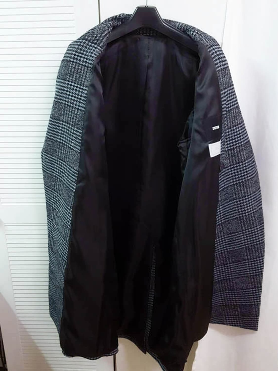 시스템옴므 남성 오버핏 체크 롱코트 105-110 상품이미지6