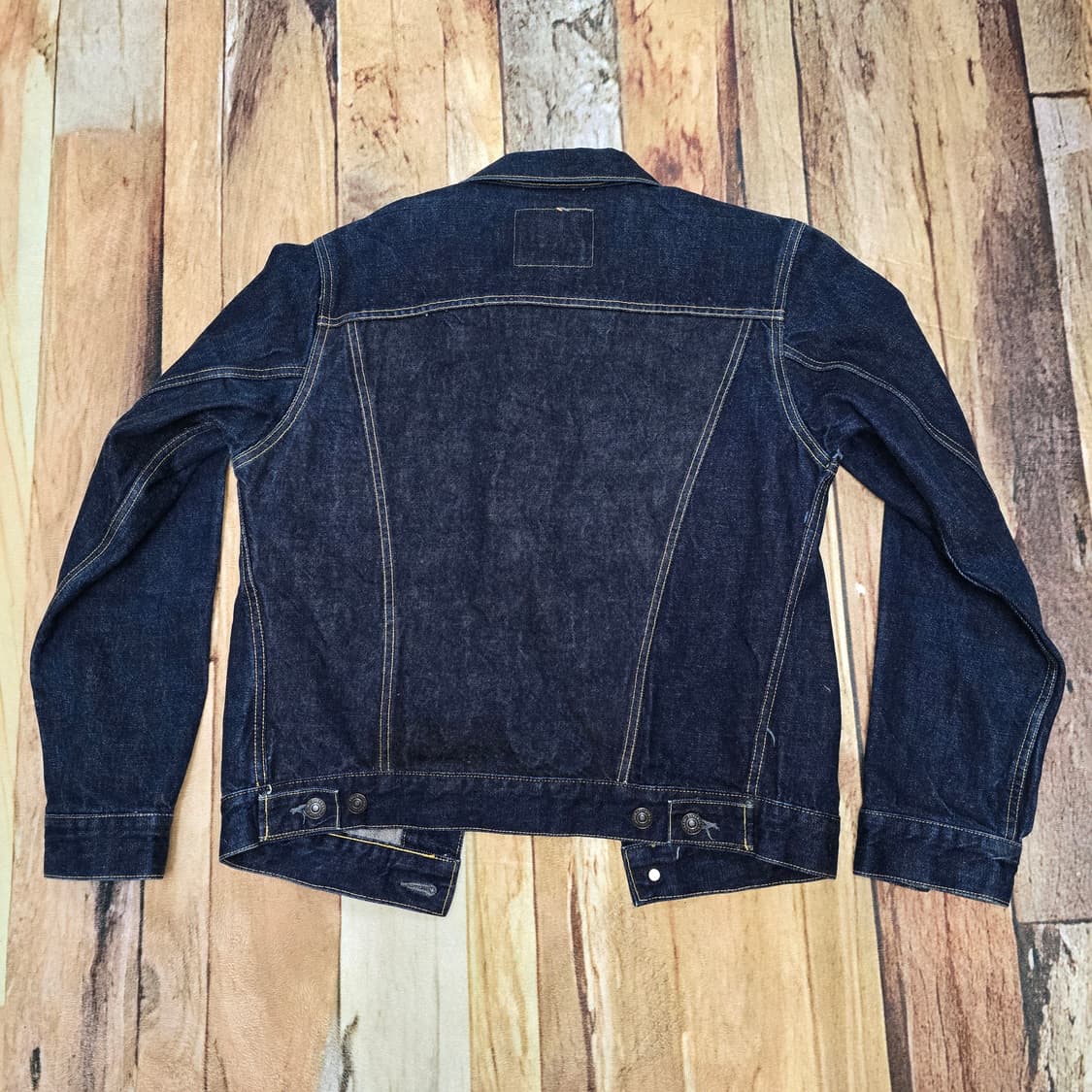 90s Japan 구 NYLON 현 리얼맥코이즈 생지데님 트러커자켓 S 상품이미지8