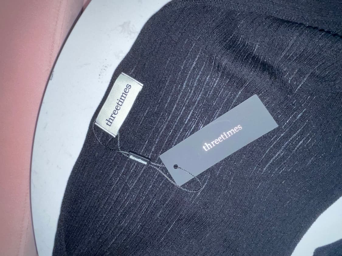 쓰리타임즈 릿볼레로 가디건 블랙 새상품 상품이미지2