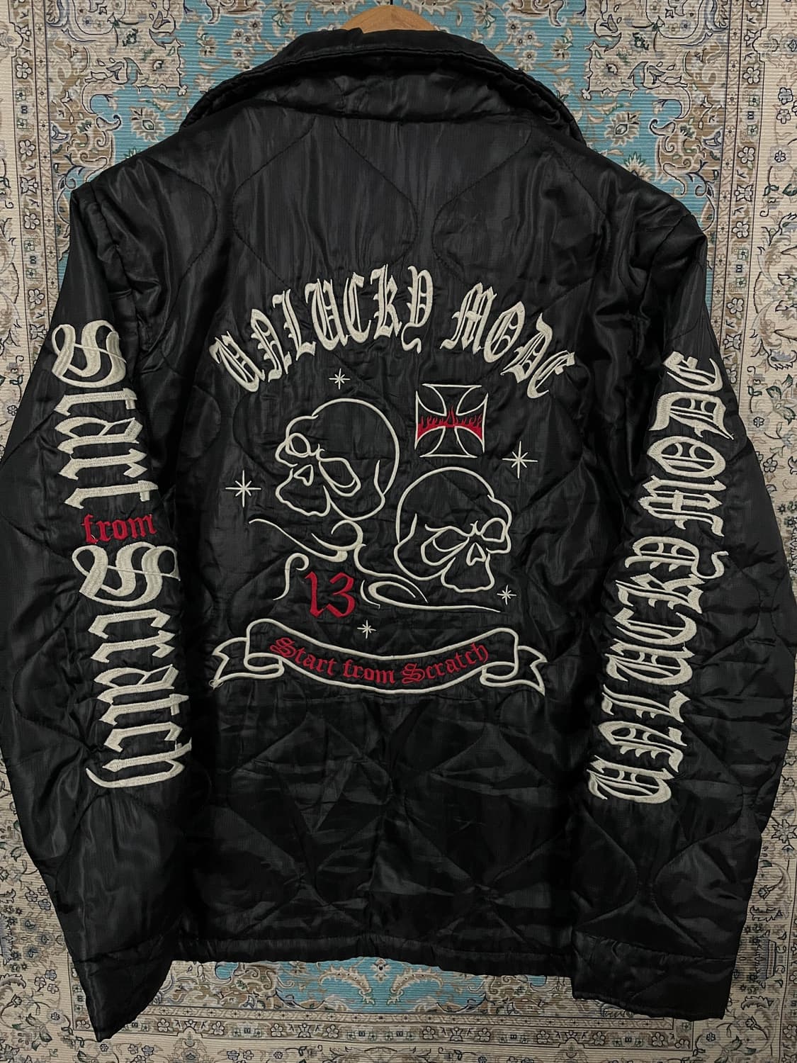 JPN 스컬 자수 퀄티드 집업1655 상품이미지5