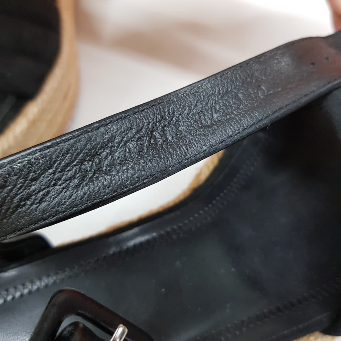 한섬 시스템 레더 에스파드류 웨지 스트랩 샌들 230사이즈 상품이미지6