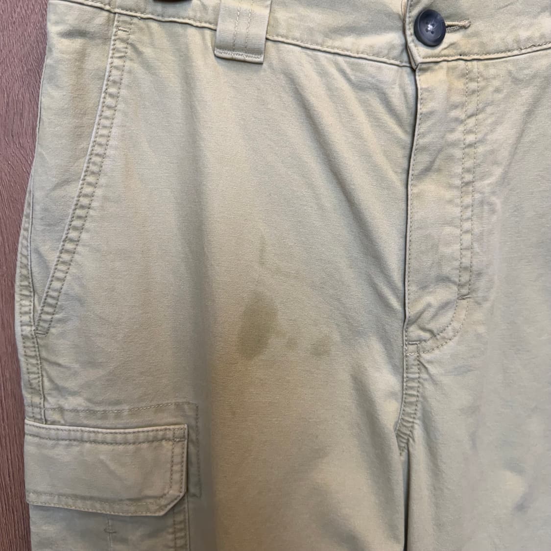 엘엘빈 코튼 카고 팬츠 사이드 플랩 포켓 디테일 옐로우 베이지 상품이미지7