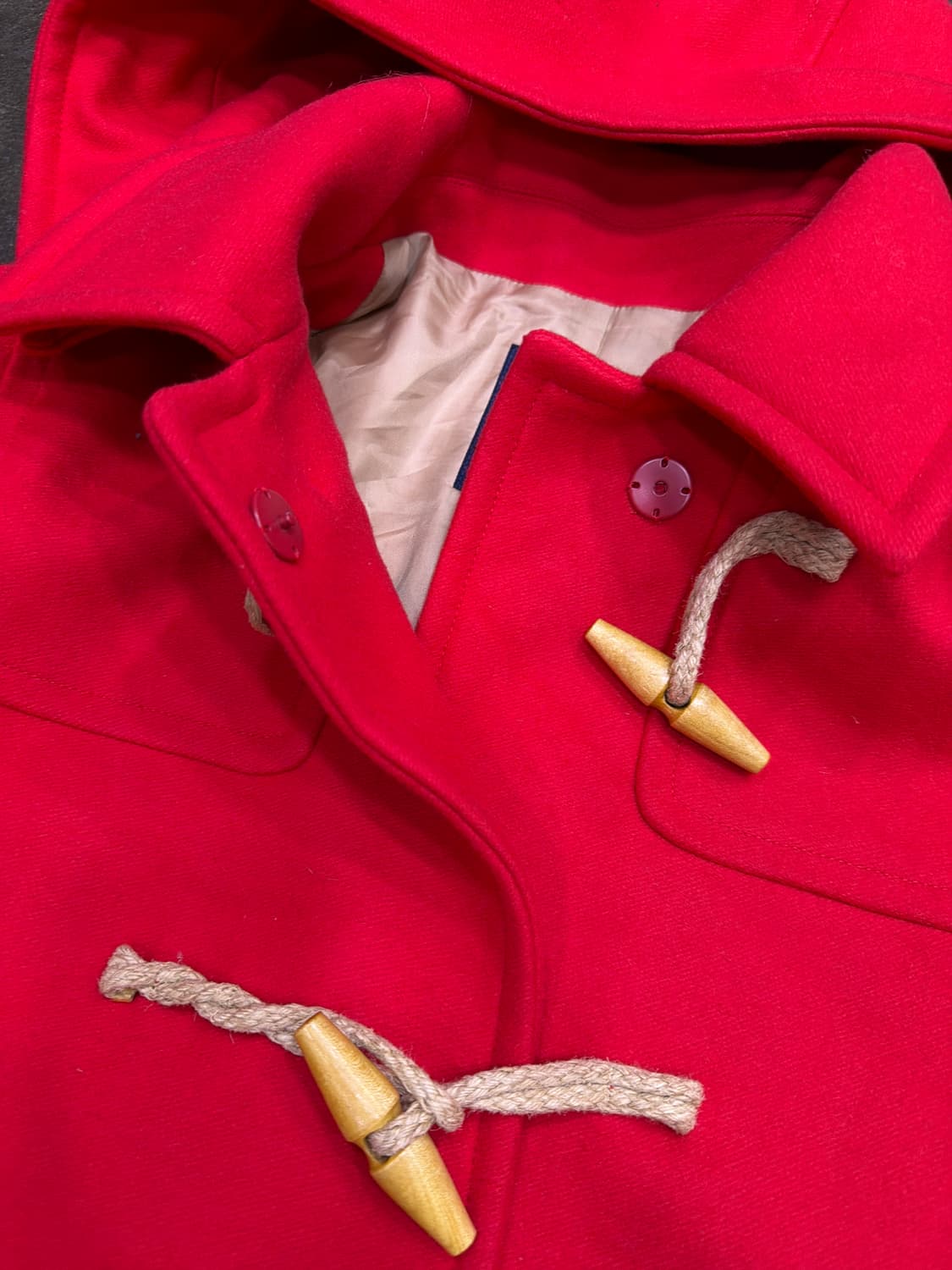 빈폴 레이디스 솔리드 롱 더플코트 떡볶이 코트 레드 90 상품이미지7