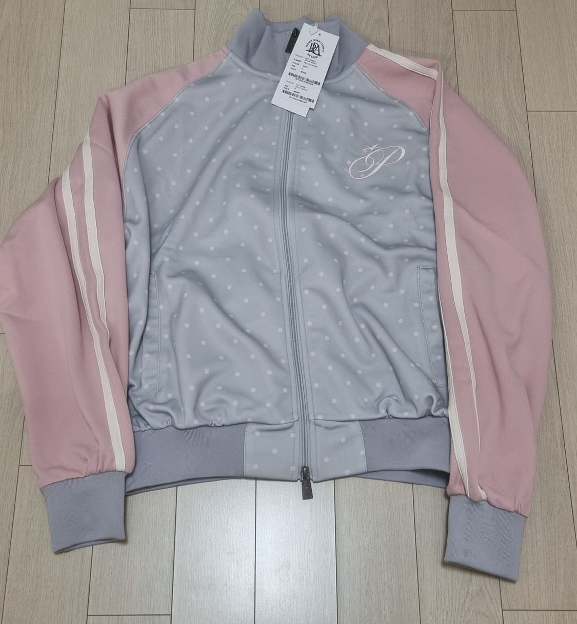 프렌다 DOT JERSEY  JACKET GRAY 도트 져지 집업 자켓 상품이미지2