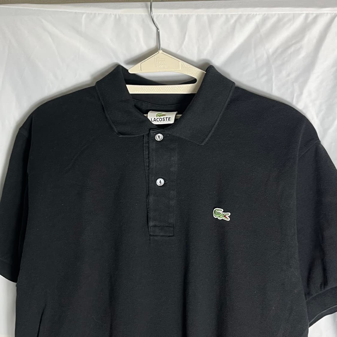 [LACOSTE] 라코스테 클래식 그린로고 블랙 반팔 피케셔츠 상품이미지2