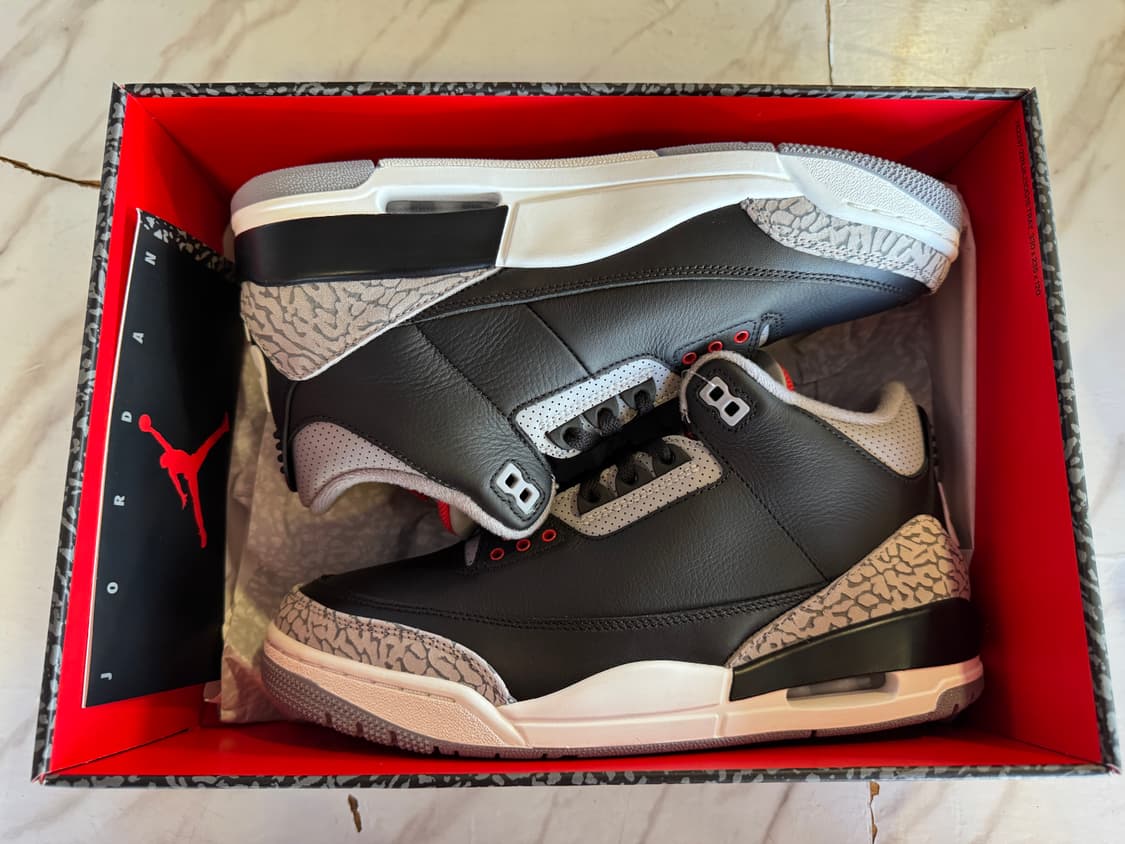 조던3 레트로 블랙 시멘트(2024) 265 팝니다 상품이미지6