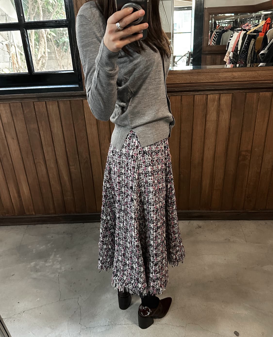 31 SONS DE MODE tweed fringe flare skirt 상품이미지4