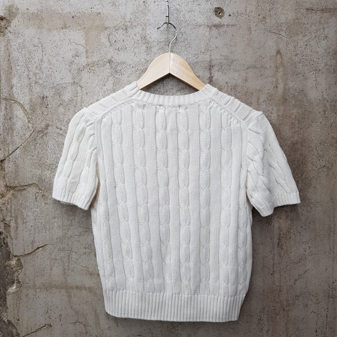 폴로 랄프로렌  케이블 반팔 코튼 니트 S사이즈 상품이미지2