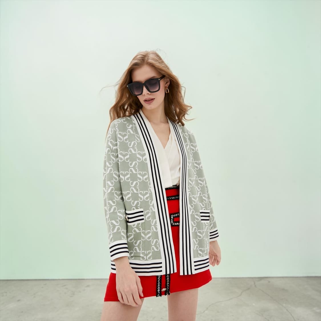 1/ 산드로 리버시블 로고 울 가디건 자켓 상품이미지1