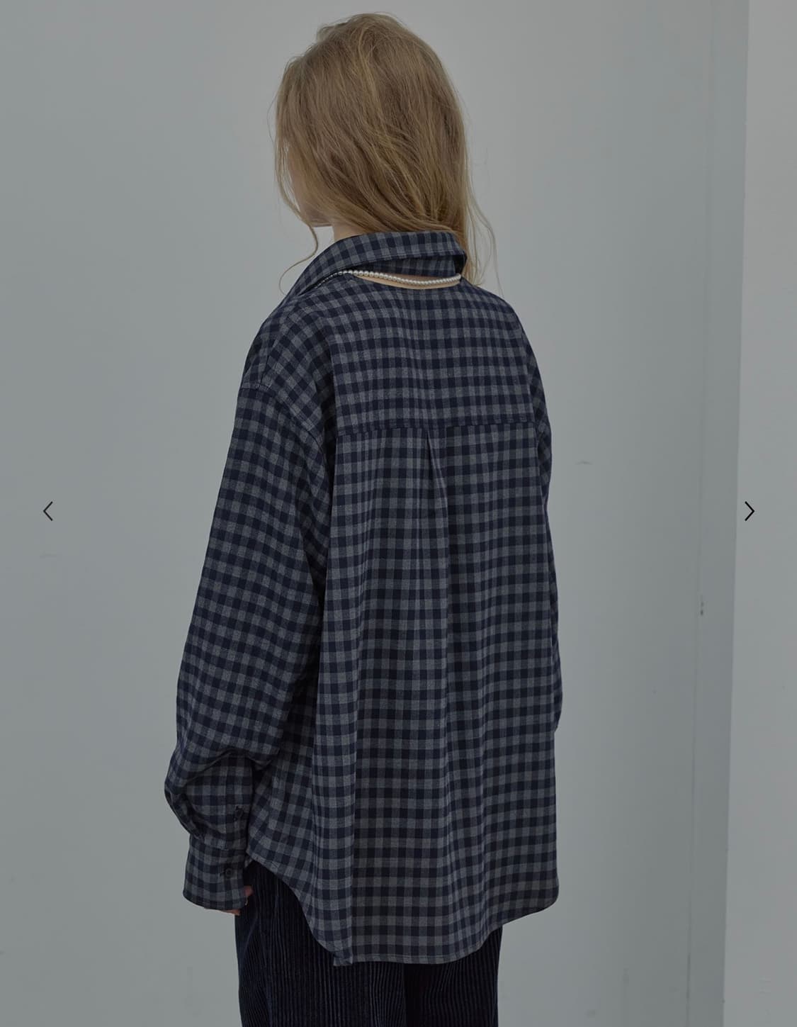 [LCDC] CHECKED HALTERNECK SHIRT (NAVY) 상품이미지2