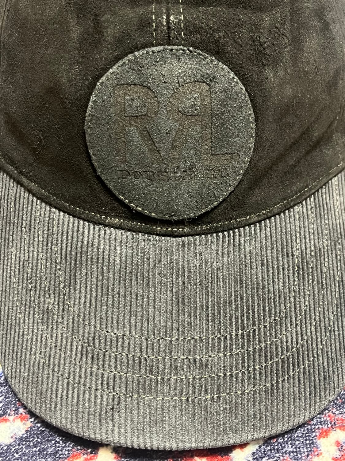 더블알엘 (RRL) 로고 스웨이드 볼캡 상품이미지2