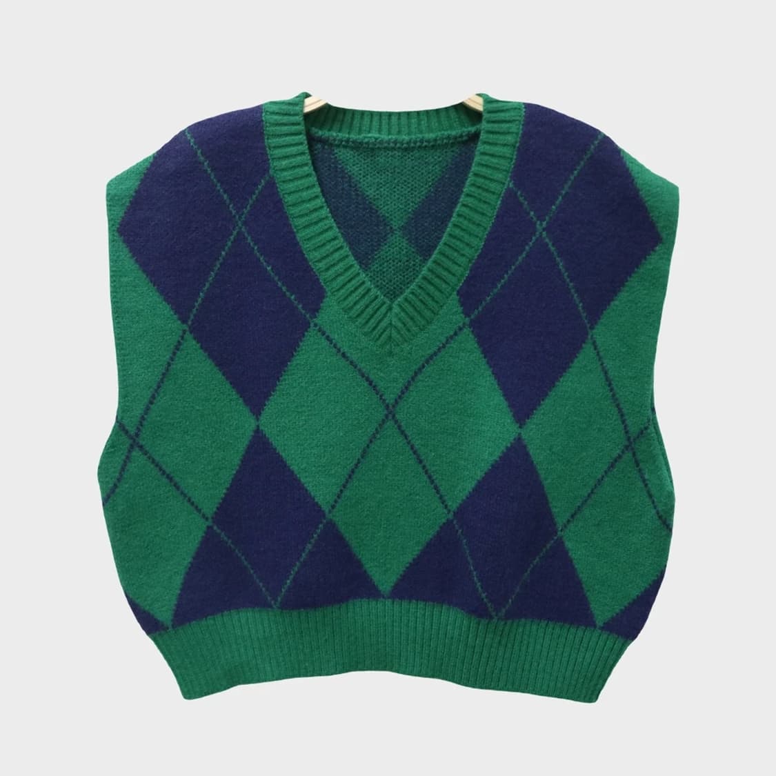 아가일 니트 베스트 61506 상품이미지1