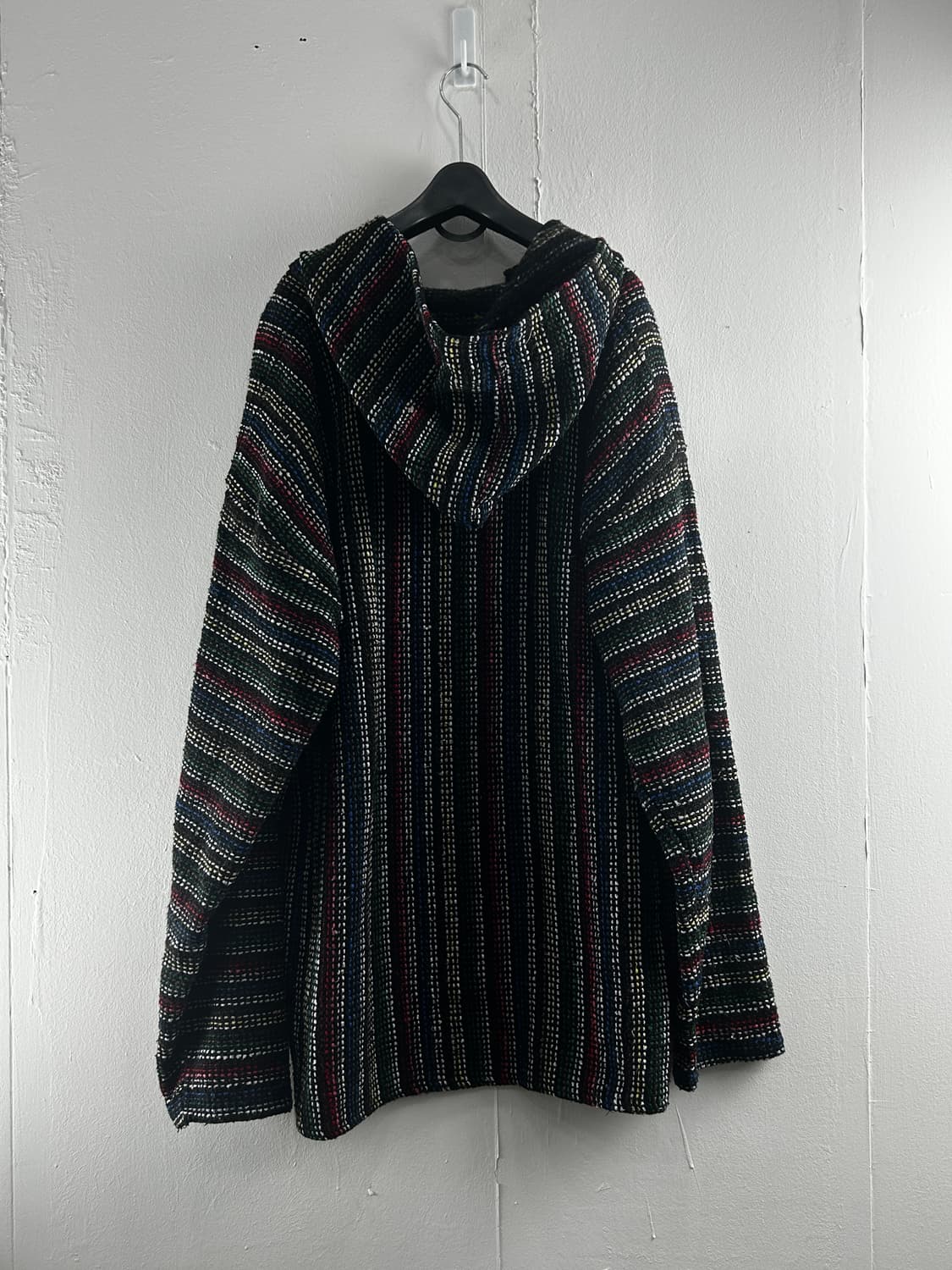Franks Textiles 멕시코 빈티지 바하 니트 후드티 XXL 판쵸 상품이미지2