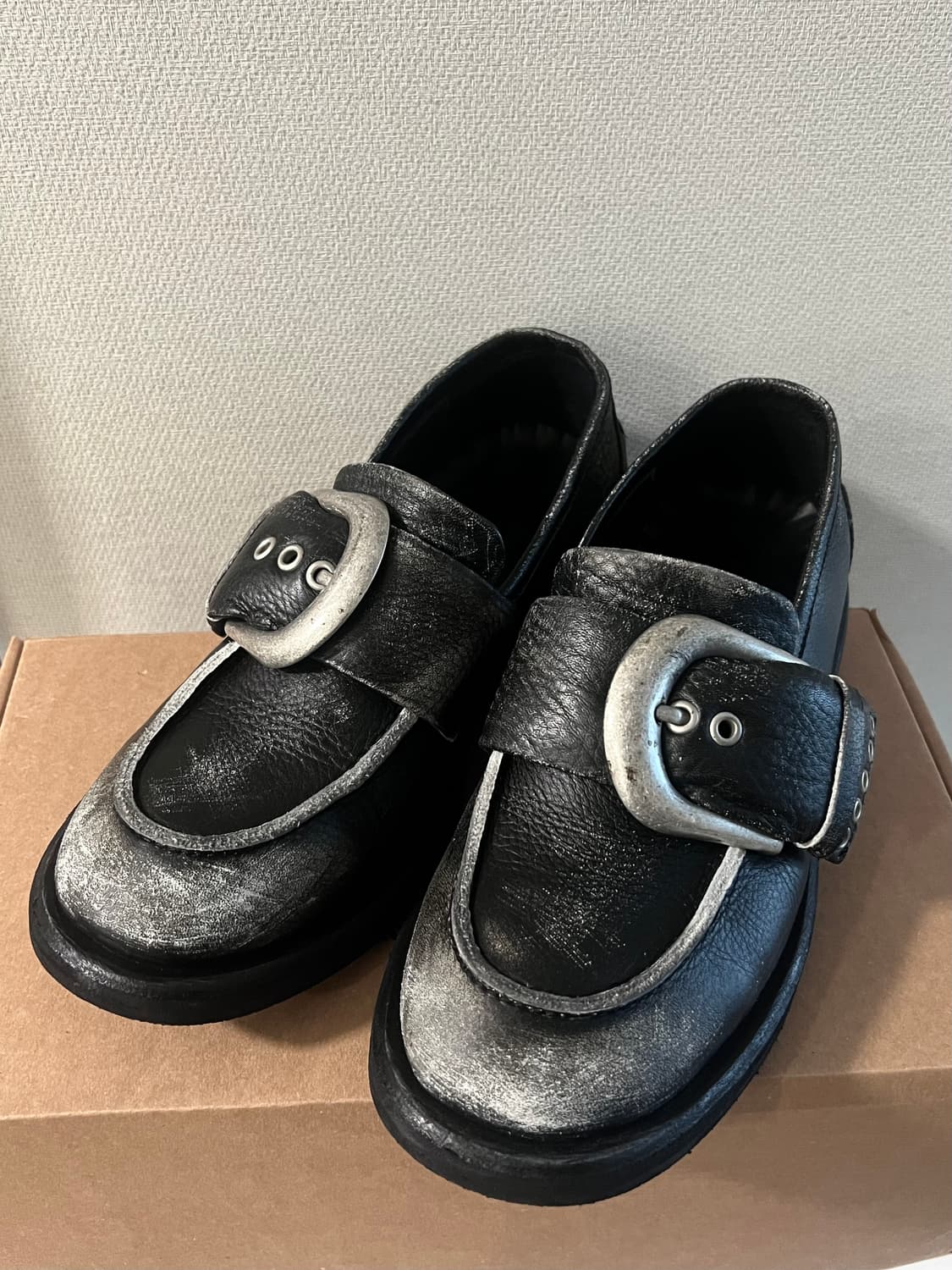 네거티브쓰리 빈티지 청키 로퍼 블랙 그레이 240 상품이미지2