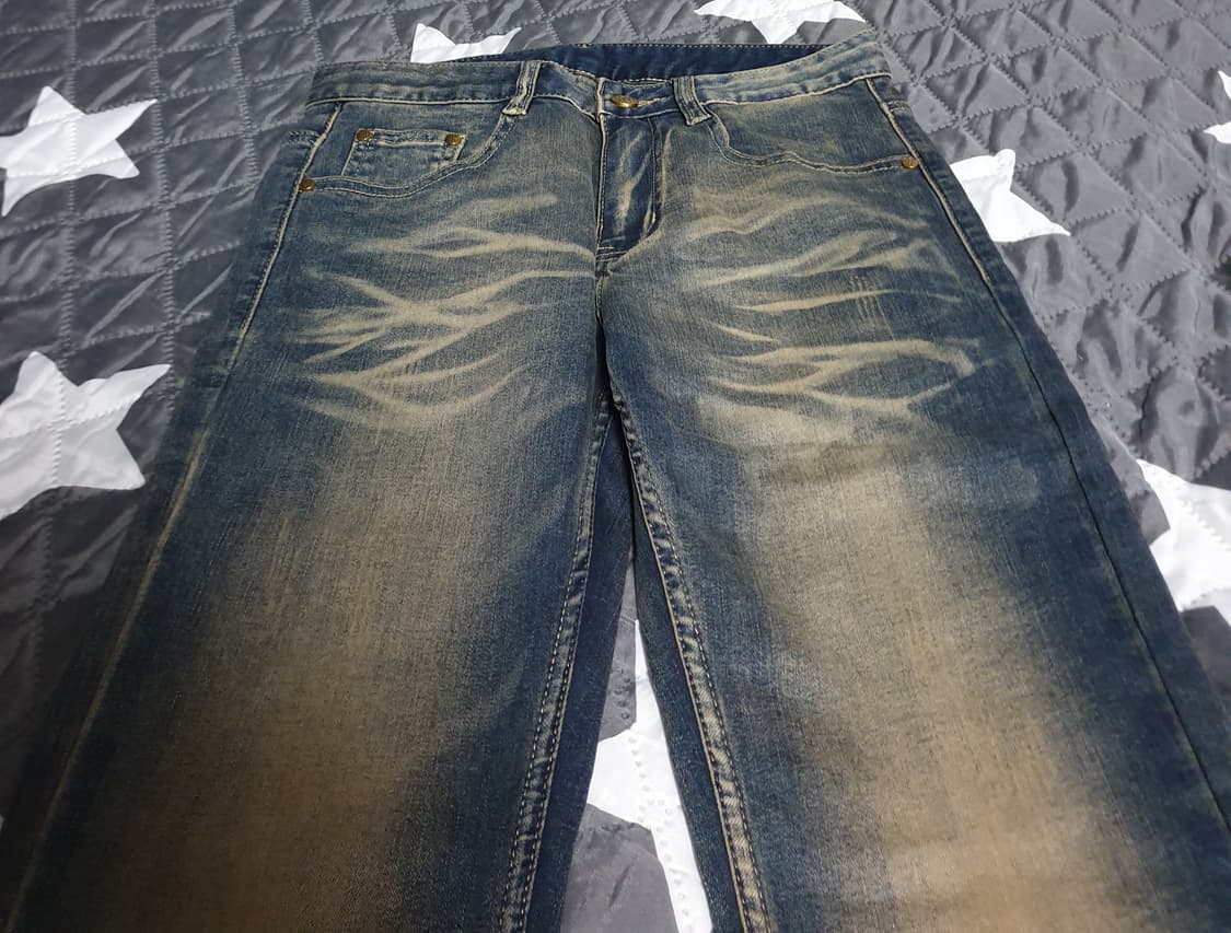 빈티지 워싱 슬림핏 데님팬츠 오일인디고 (28~29) 상품이미지2