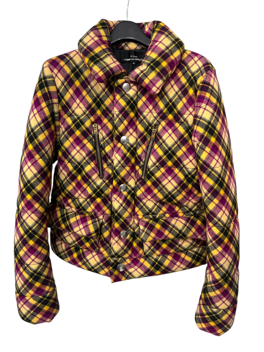 Tricot comme des garcons 체크 울 숏자켓 상품이미지1