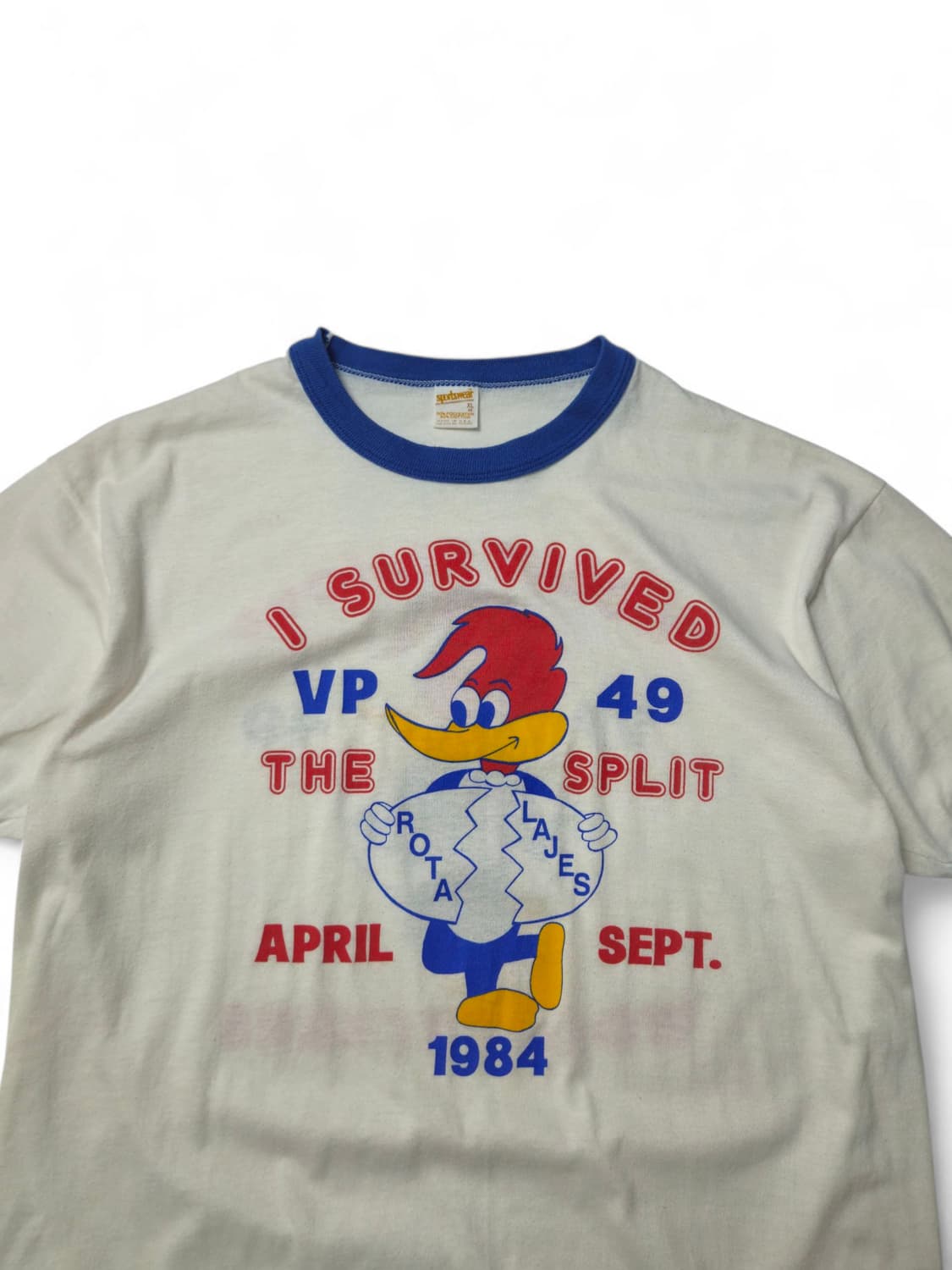 1980's 미해군 VP-49 링거 티셔츠 딱따구리 XL 싱글스티치 상품이미지3