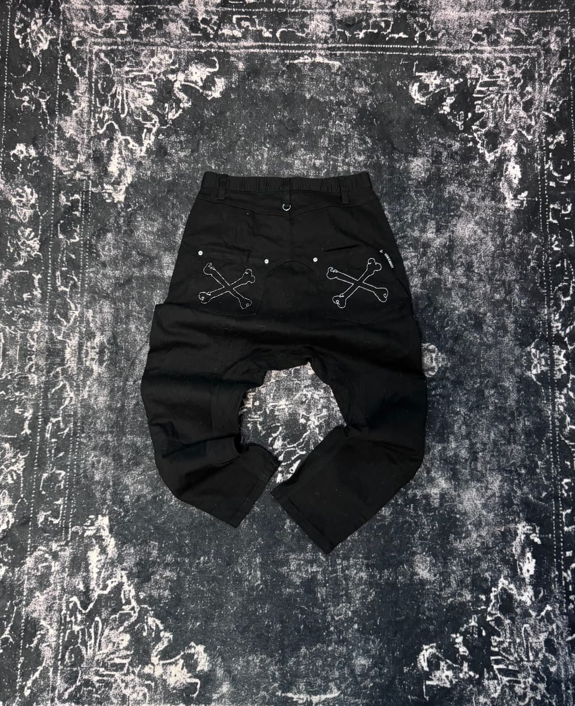 Bone Design Black Sarouel Pants 상품이미지1