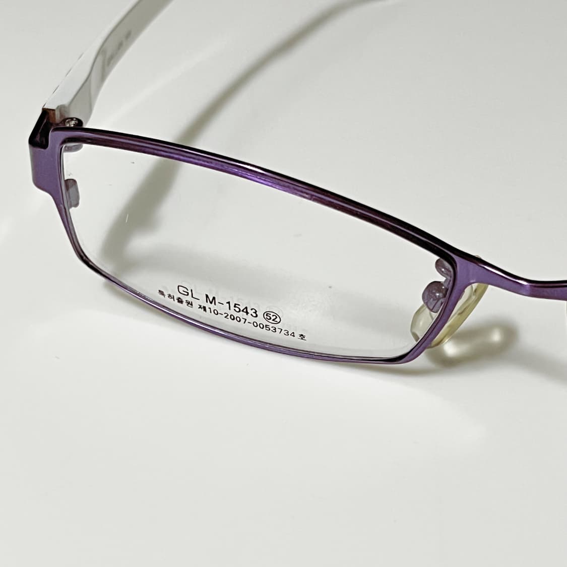 빈티지 퍼플 스퀘어 안경 상품이미지3