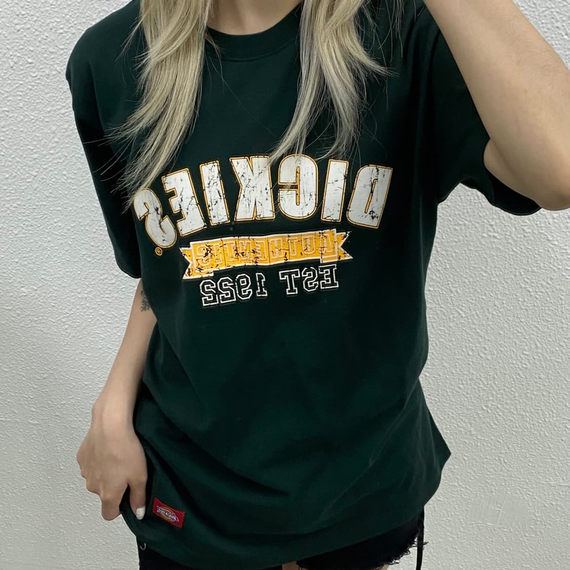 디키즈 딥그린 프린팅 반팔 L 상품이미지5