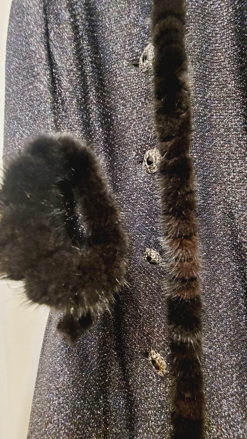 디자이너 부띠끄 밍크트리밍 울니트코트 상품이미지5