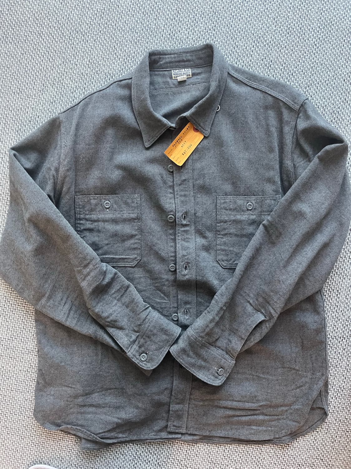 엣라코 플란넬 그레이 셔츠 16.5 상품이미지1