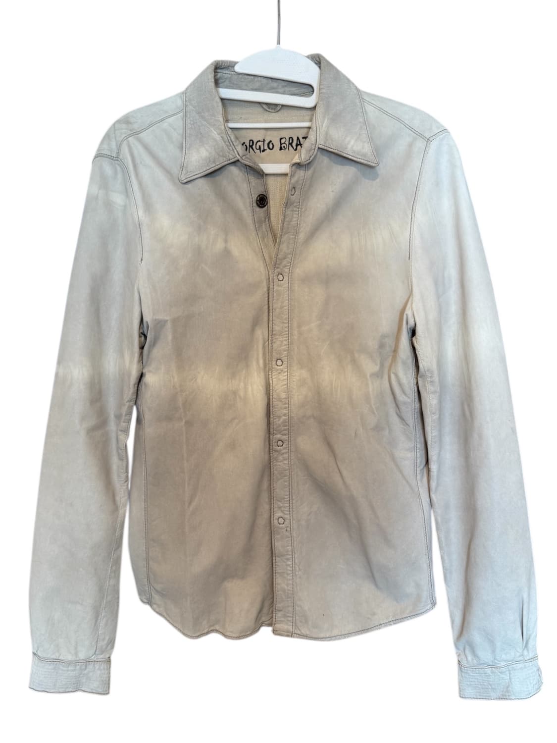 조르지오 브라토 레더 셔츠 자켓 (릭오웬스,캐롤 크리스찬 포엘) 상품이미지1