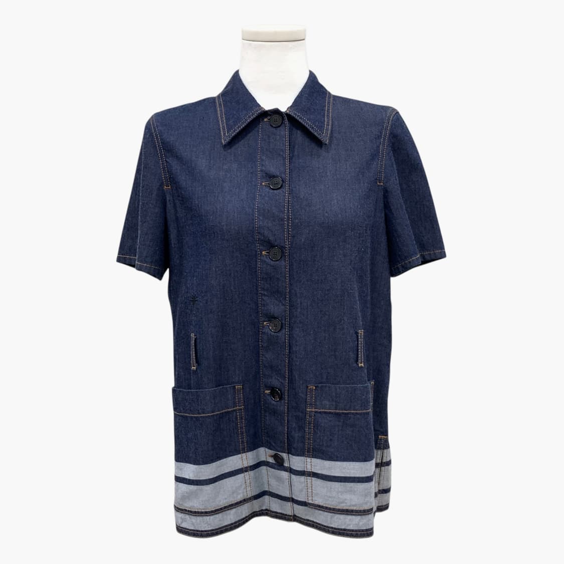 크리스찬 디올 쿠튀르 데님 벨트 반팔 셔츠 자켓 상품이미지3