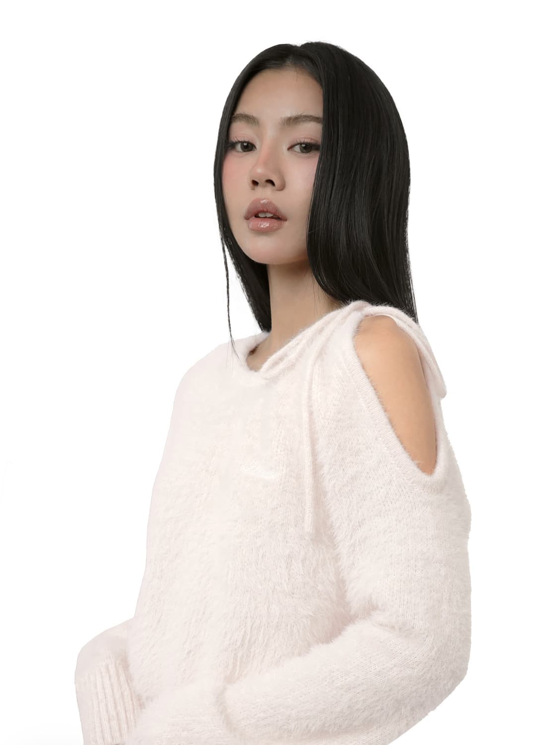 클리시어 love poem neck string knit pink 상품이미지1