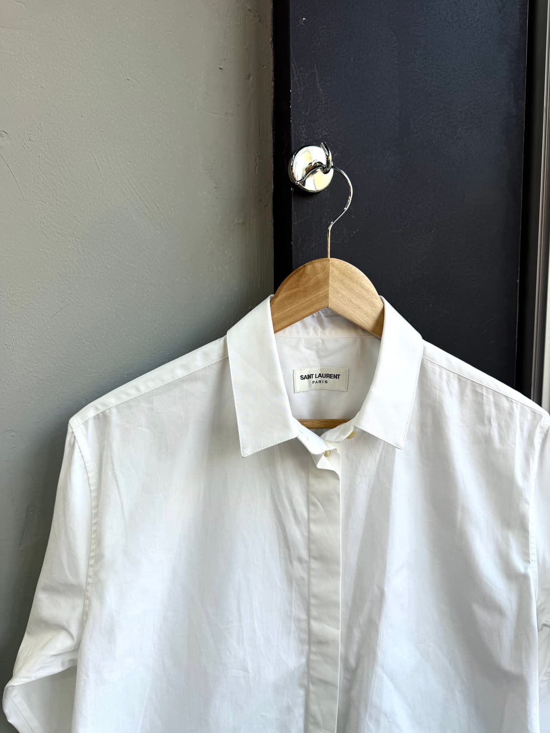 38/ 생로랑 코튼 포플린 화이트 셔츠 (새상품) 상품이미지4