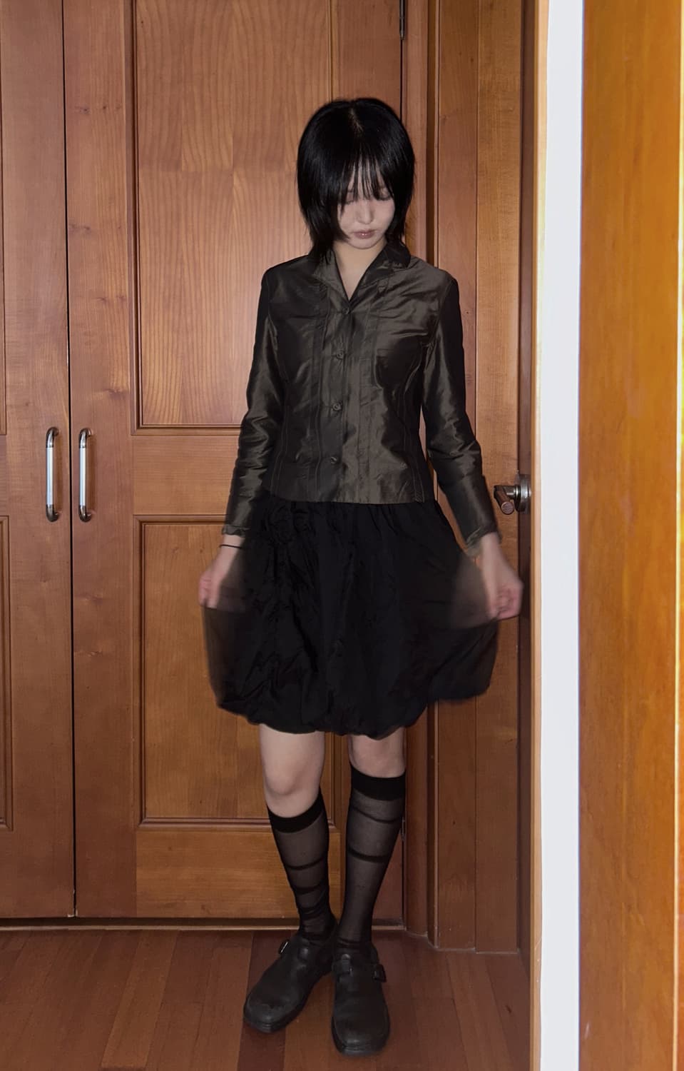 Rust Satin Jacket 상품이미지3