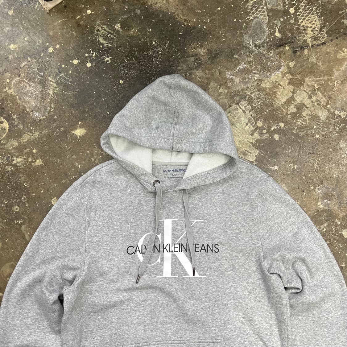 L) 캘빈클라인 기모 후드티 후드티셔츠 상품이미지2