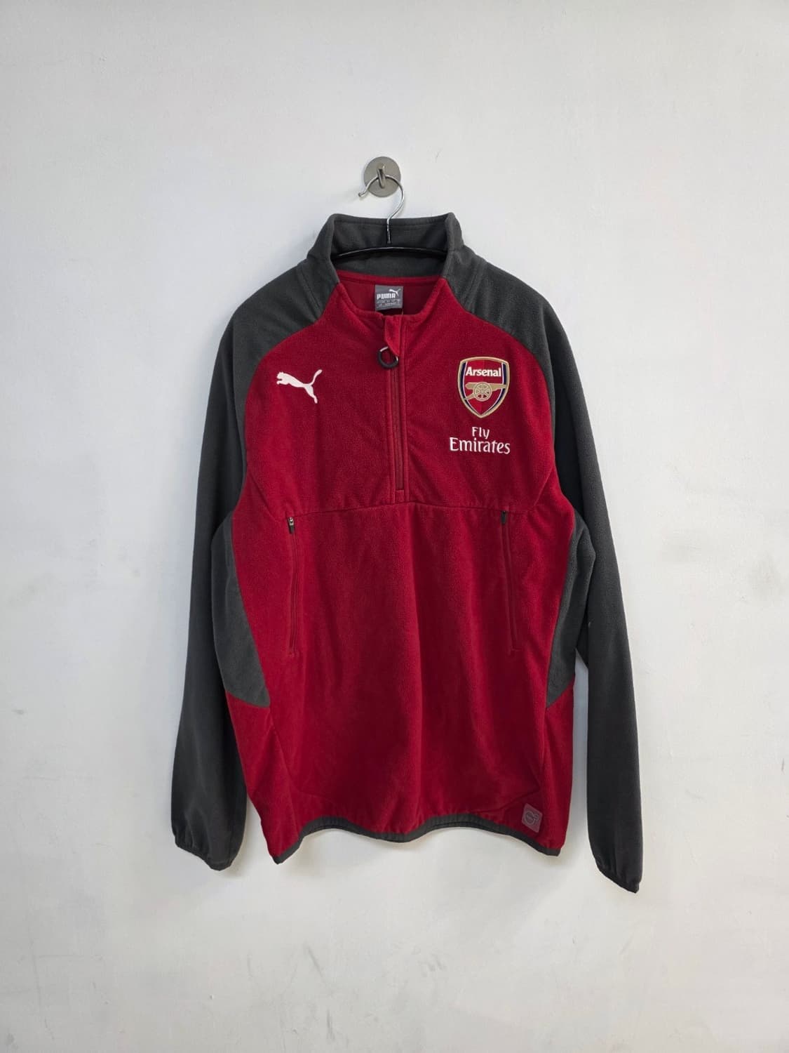 푸마 아스날 트레이닝탑 하프집업 후리스 상품이미지1