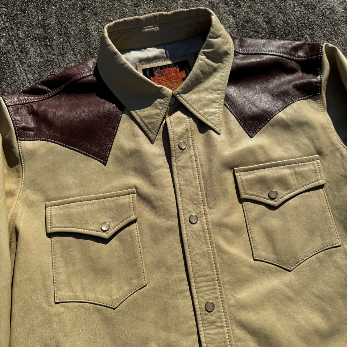 [L] Freedom japn 빈티지 양가죽 웨스턴 셔츠 상품이미지5