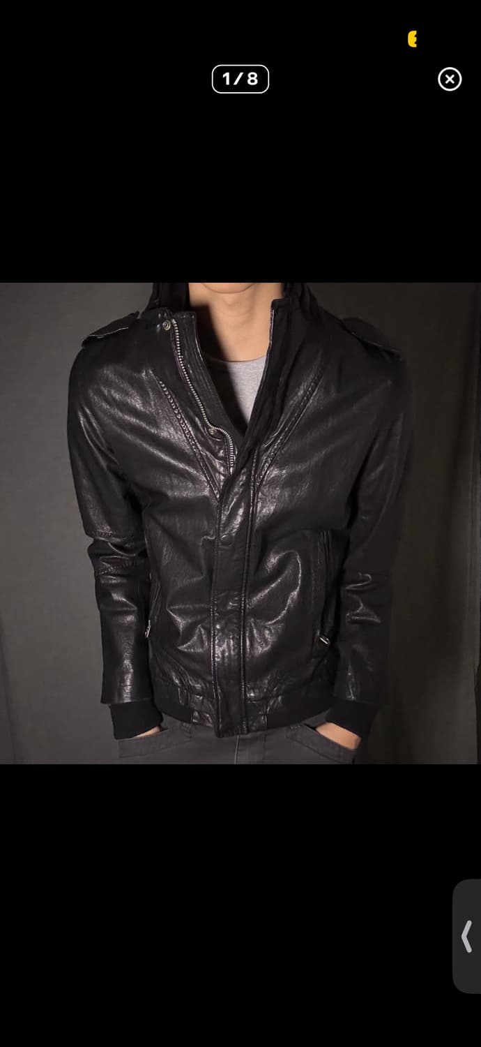 빈티지 레더 자켓(램스킨) 상품이미지1