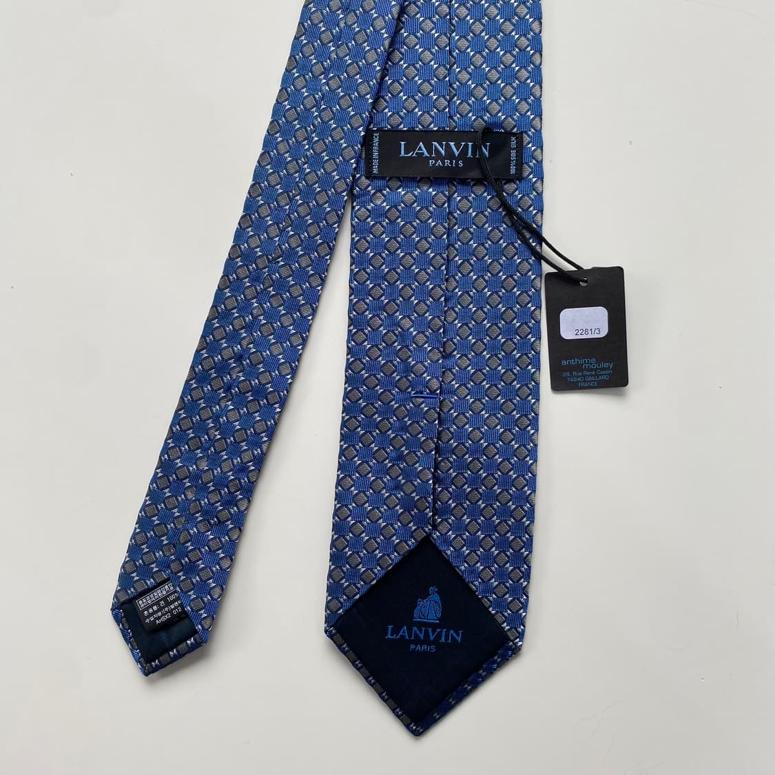 택달린 미사용품 랑방 정품 명품넥타이 (LANVIN) 7.8cm 상품이미지3
