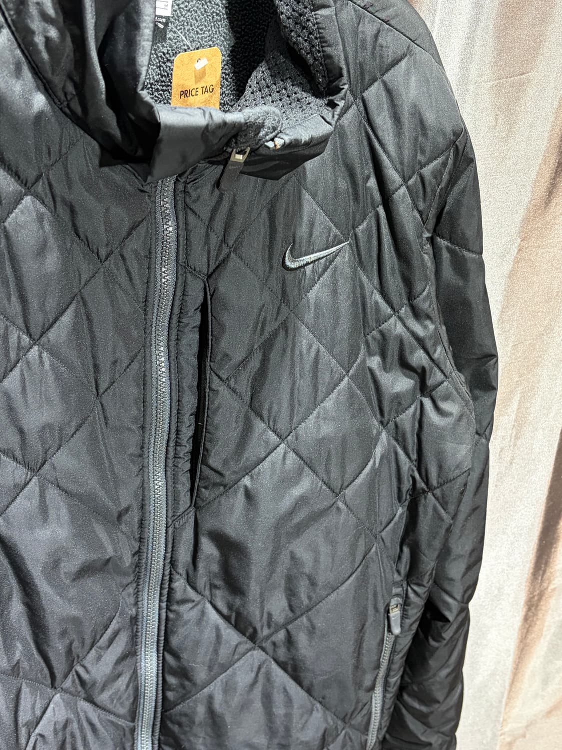 M 나이키 스우시 퀼팅 플리스 블랙 자켓 상품이미지4